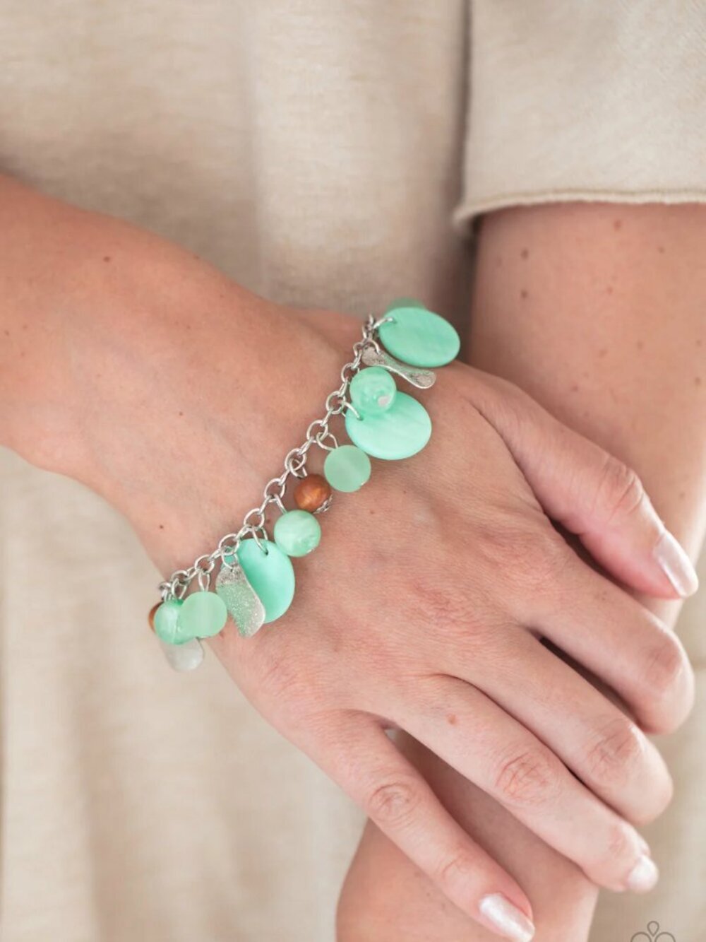 Paparazzi Jewelry Accessories - Springtime Springs - Green Bracelet - Vintage